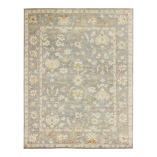 Modern Oushak by Keivan Woven Arts With Floral Design For Sale