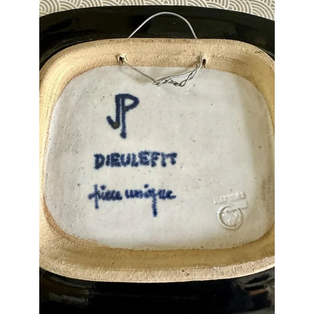 Ceramic Painting Wall Sculpture by Jacques Pouchain ​, 1960s For Sale - Image 10 of 12