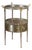 Vintage Italian Steel and Bronze Circular Side Table with Swan Necks and Doors For Sale