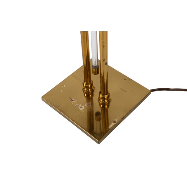 1960s Mid Century Modern Desk Lamp With Lucite Pull Chain For Sale - Image 5 of 8