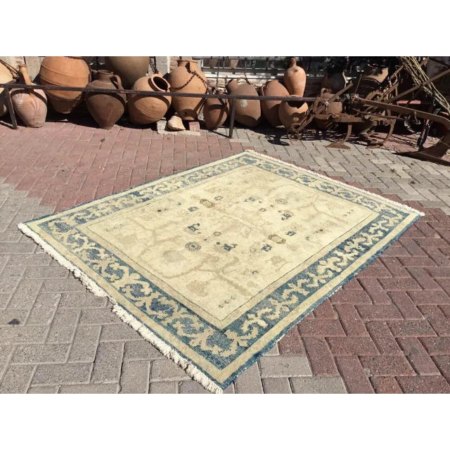 1960s 1960's Oushak Rug, 60.5" X 77.5" For Sale - Image 5 of 11