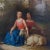 Girls with Goat Castle Landscape, 18th Century, Oil Painting on Canvas, Framed For Sale - Image 5 of 16