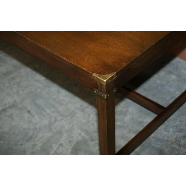 Large Kennedy Military Campaign Coffee Table in Hardwood from Harrods For Sale - Image 5 of 12