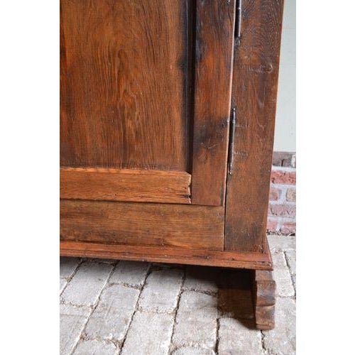 Antique Oak Single-Door Spindle Cupboard. For Sale - Image 9 of 12