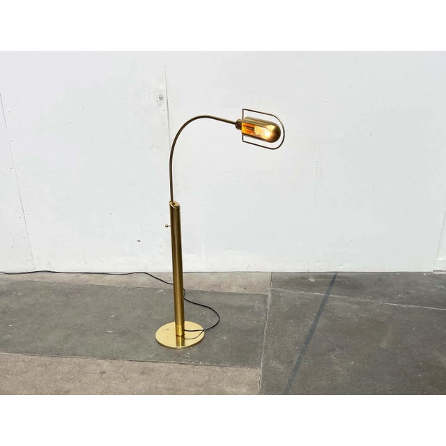 Vintage German Hollywood Regency Model Exe Floor Lamp in Brass by Florian Schulz, 1970s For Sale - Image 12 of 18