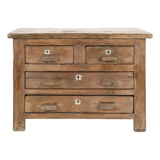 Wooden Storage Unit with 4 Drawers For Sale