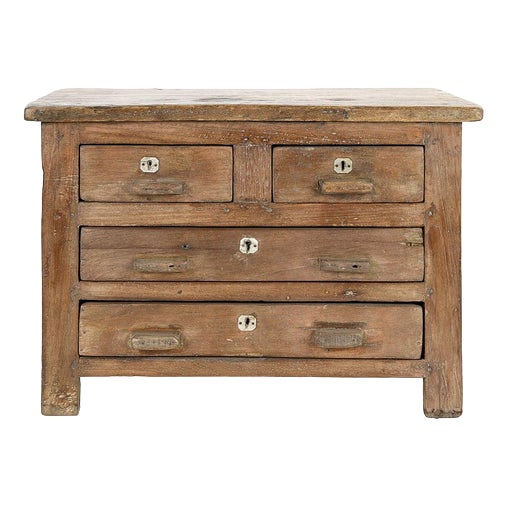 Wooden Storage Unit with 4 Drawers For Sale