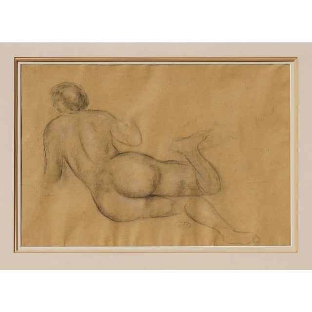 1930s Aristide Maillol Charcoal Drawing “Nu De Dos” For Sale - Image 5 of 9