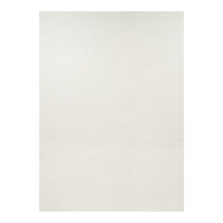 Rug & Kilim’s Oversized Contemporary Textural Solid Rug in White Tones-13x18 For Sale