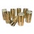 Vintage 1970s Green & Gold Glass Tumblers- A Set of 8 For Sale