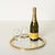 Elegant and refined round serving tray or centerpiece in solid brass and crystal glass. This delightful piece was produced...