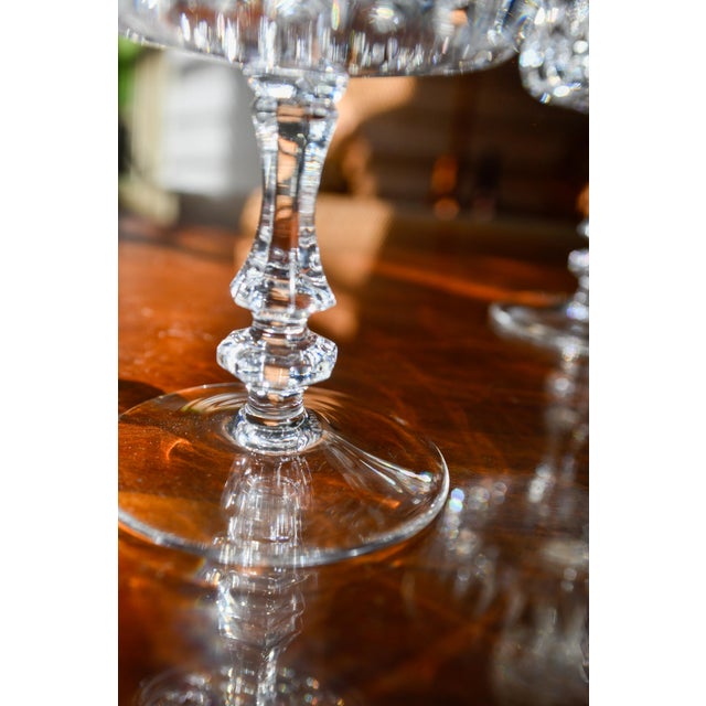 1980s Crystal Gorham De Medici Champagne Tall Sherbet Coupe Glasses- Set of 2 For Sale - Image 10 of 11