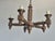 Rustic Carved Wooden Chandelier with Diamond Points, 1960s For Sale - Image 3 of 6