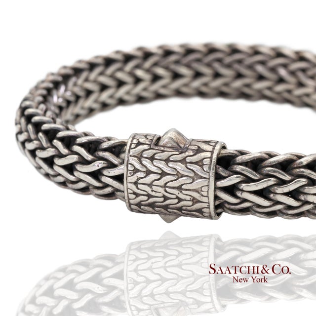 John Hardy Sterling Silver Woven Chain Bracelet For Sale - Image 9 of 14