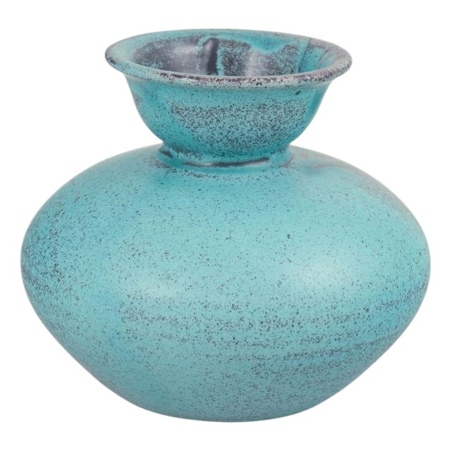 Vintage Baluster-Shaped Stoneware Vase by Svend Hammershøi for Kähler, 1930s For Sale