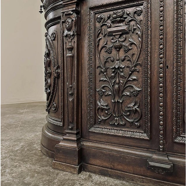 19th Century French Renaissance Marble Top Buffet For Sale - Image 14 of 18