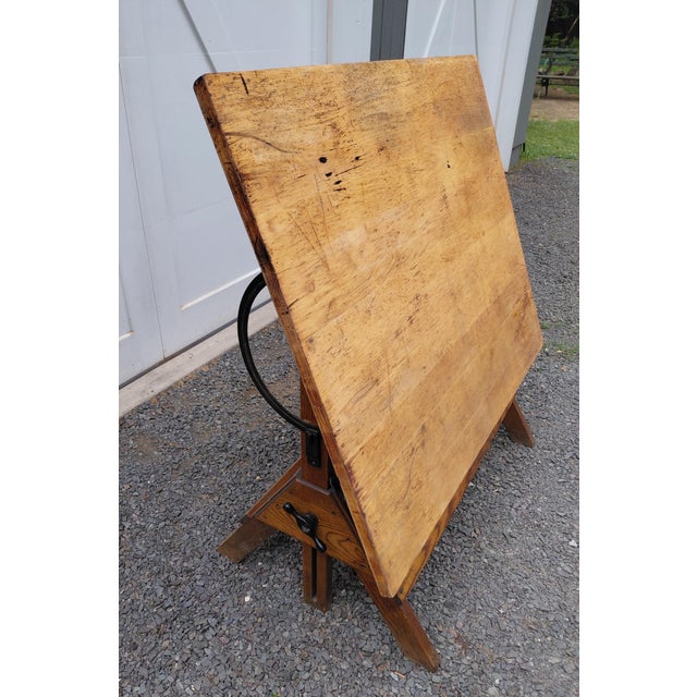1950s Vintage Hamilton Drafting Table For Sale - Image 5 of 17