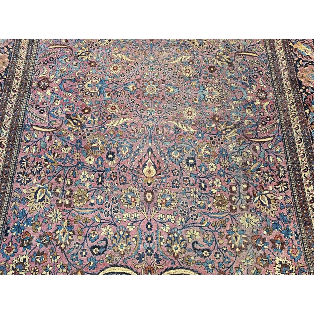 Textile 19th Century Oversized Persian Khorassan Rug, Hand-Knotted Wool, Allover Pattern, Purple & Blue, 11’ X 20’ For Sale - Image 7 of 12