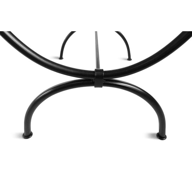 White Outdoor Mosaic & Iron Side Table For Sale - Image 8 of 9