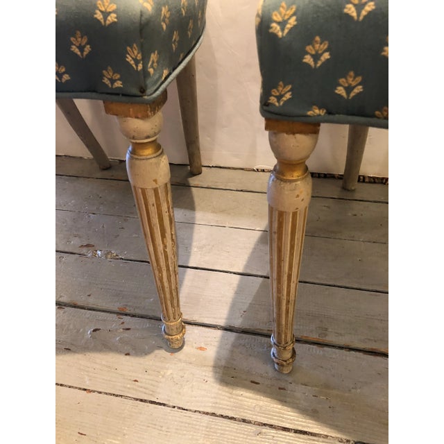 Late 18th Century Painted 18th Century Neoclassical Side Chairs -A Pair For Sale - Image 5 of 12