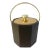 1970s Kraftware Nyc Chocolate Brown Faux Leather Ice Bucket For Sale