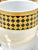 Art Deco Vintage Porcelain Espresso Set With 18k Gold Harlequin Pattern & Greek Key Rim – 6 Cups & Saucers For Sale - Image 3 of 10