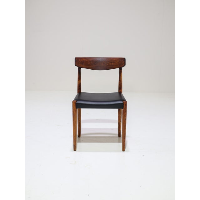 1960s Danish 343 Dining Chairs in Rosewood by Knud Faerch for Slagelse Møbelværk, 1960s, Set of 6 For Sale - Image 5 of 18