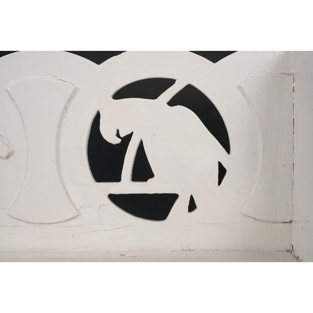 Mid 20th Century Mid 20th Century Reclaimed 4 Ft. White Wooden Folk Art Children's Bench For Sale - Image 5 of 12