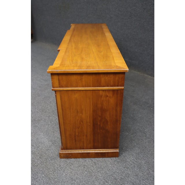 Brown Henredon Neoclassical Style Cherry Credenza For Sale - Image 8 of 16