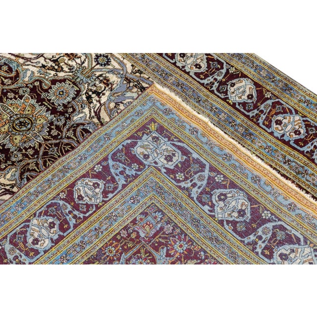 Antique Mohtasham Kashan Rug 4'9'' x 8'1'' For Sale - Image 10 of 12