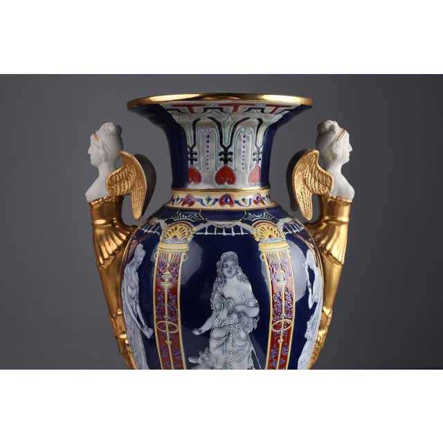 Germany / 1900 / 2 Vases / August & Conrad Bauscher / Porcelain Factory Weiden Bros / Porcelain and Polychrome / Empire An...