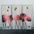 Hand Painted Flamingo Triptych on Fabric For Sale - Image 10 of 13