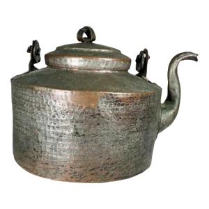 Antique Farmhouse Hammered Copper Tea Kettle