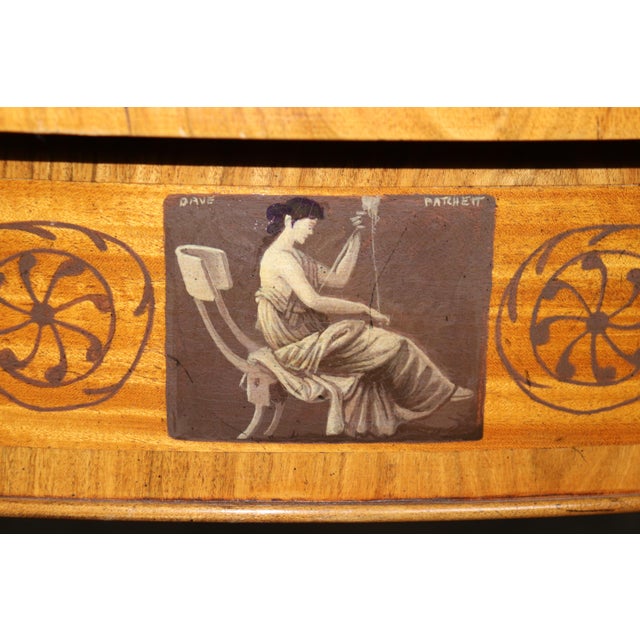 Fine Pair Adams Paint Decorated English Flip-Top Demilune Console Tables For Sale - Image 10 of 12