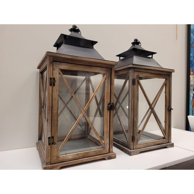 Vintage French Lanterns in Forja, Set of 2 For Sale - Image 17 of 17
