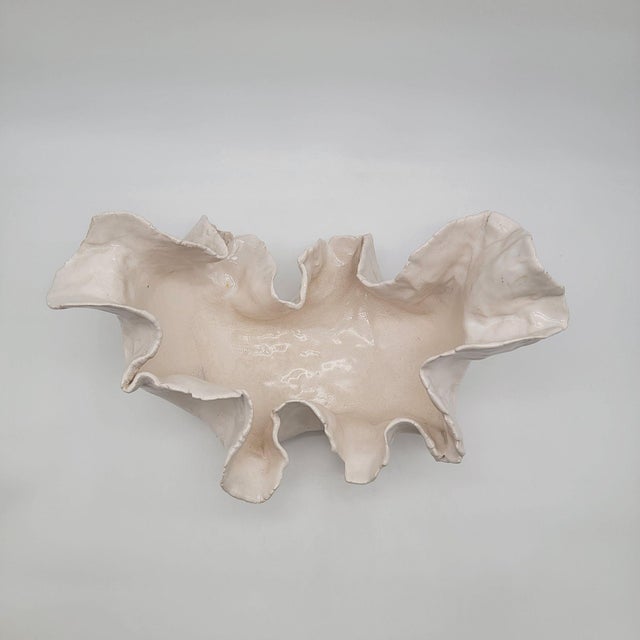 Abstract Anna Kasabian Abstract Hand Formed Art Pottery Bowl For Sale - Image 3 of 10