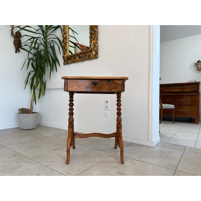 Biedermeier Sewing Table in Spruce For Sale - Image 9 of 9