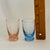 Vintage Starburst Shot Glasses Set of 2 | Blush Pink & Cobalt Blue Glass | Mid Century Barware | Small Cordial Glasses | Retro Entertaining For Sale In Miami - Image 6 of 6