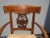 1950s 1950s Vintage French Country Carved Lovebirds Backrest Accent Chair For Sale - Image 5 of 12