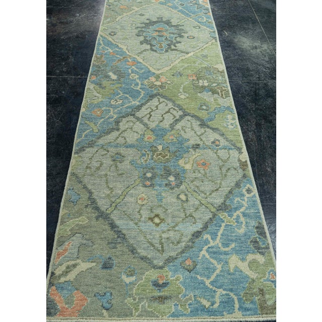 Early 21st Century Turkish Oushak Rug 2'9" x 8'4" #19021 For Sale - Image 5 of 8
