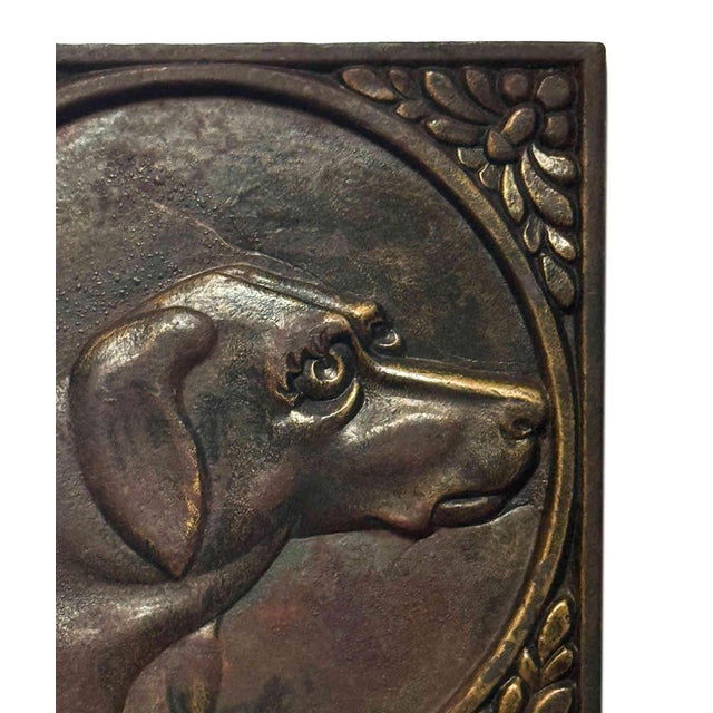 Traditional Vintage Iron Plaque of a Hunting Dog For Sale - Image 3 of 7