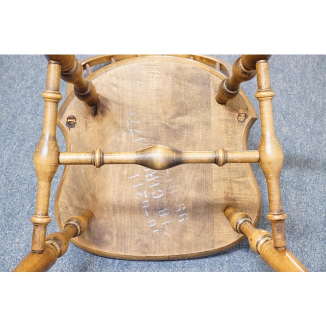 Ethan Allen Ethan Allen Circa 1776 Collection Solid Maple Early American Bowback Windsor Dining Side Chair 18-6211 For Sale - Image 4 of 11