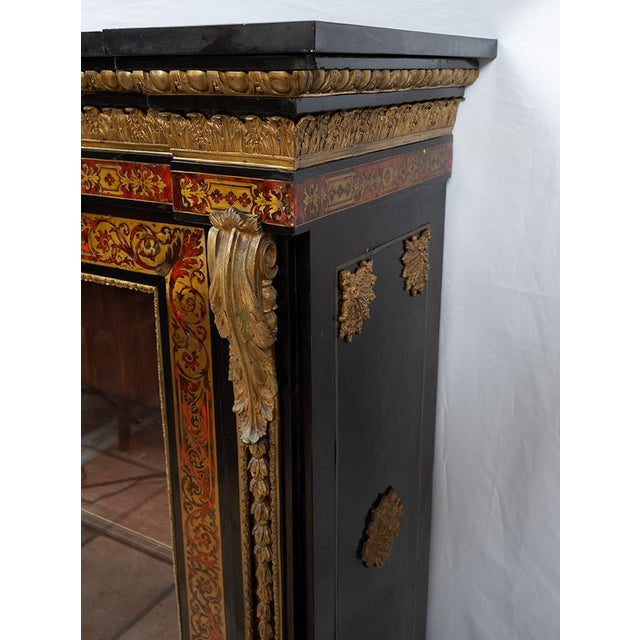 Antique 19th Century Napoleon III Boulle Display Cabinet, France For Sale - Image 3 of 6