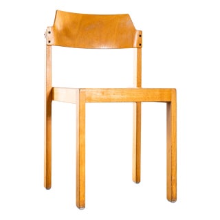 Blonde Stacking Dining Chair, 1960s For Sale