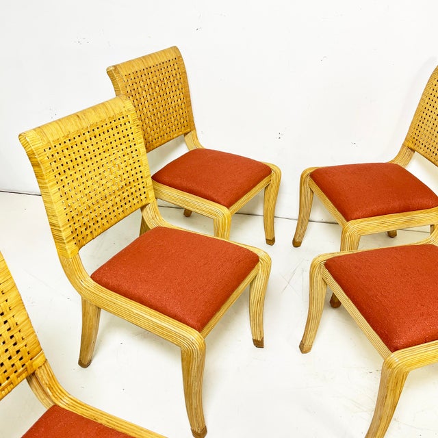 McGuire C. 19070s McGuire Style Pencil Reed and Cane Dining Chairs - Set/6 For Sale - Image 4 of 11