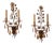 Exceptional Maison Bagues France Rock Crystal Floral Two-Light Wall Sconces a - Pair For Sale