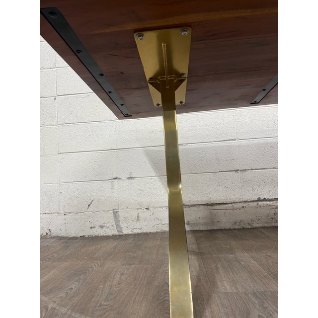 West Elm Live Edge Acacia Wood Dining Table For Sale - Image 9 of 18