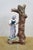 Antique Continental Majolica Figural Spill Vase Pheasant Woman Tree Trunk Figure For Sale - Image 6 of 12