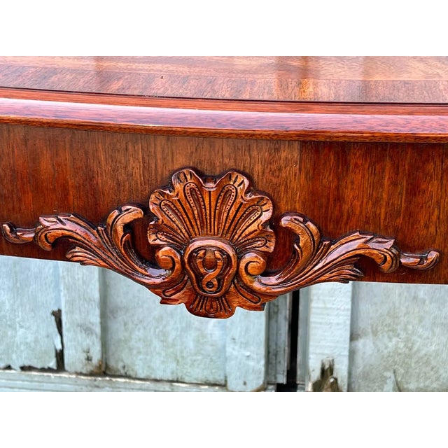 Henkel Harris Henkel Harris Chippendale Style Carved Mahogany Console Table For Sale - Image 4 of 12