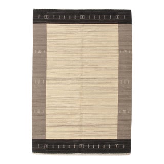 Vintage Hand-Knotted Gabbeh Rug 5'2" X 7'7" For Sale